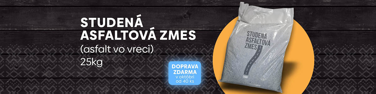 Studená asfaltová zmes (asfalt vo vreci) 25kg